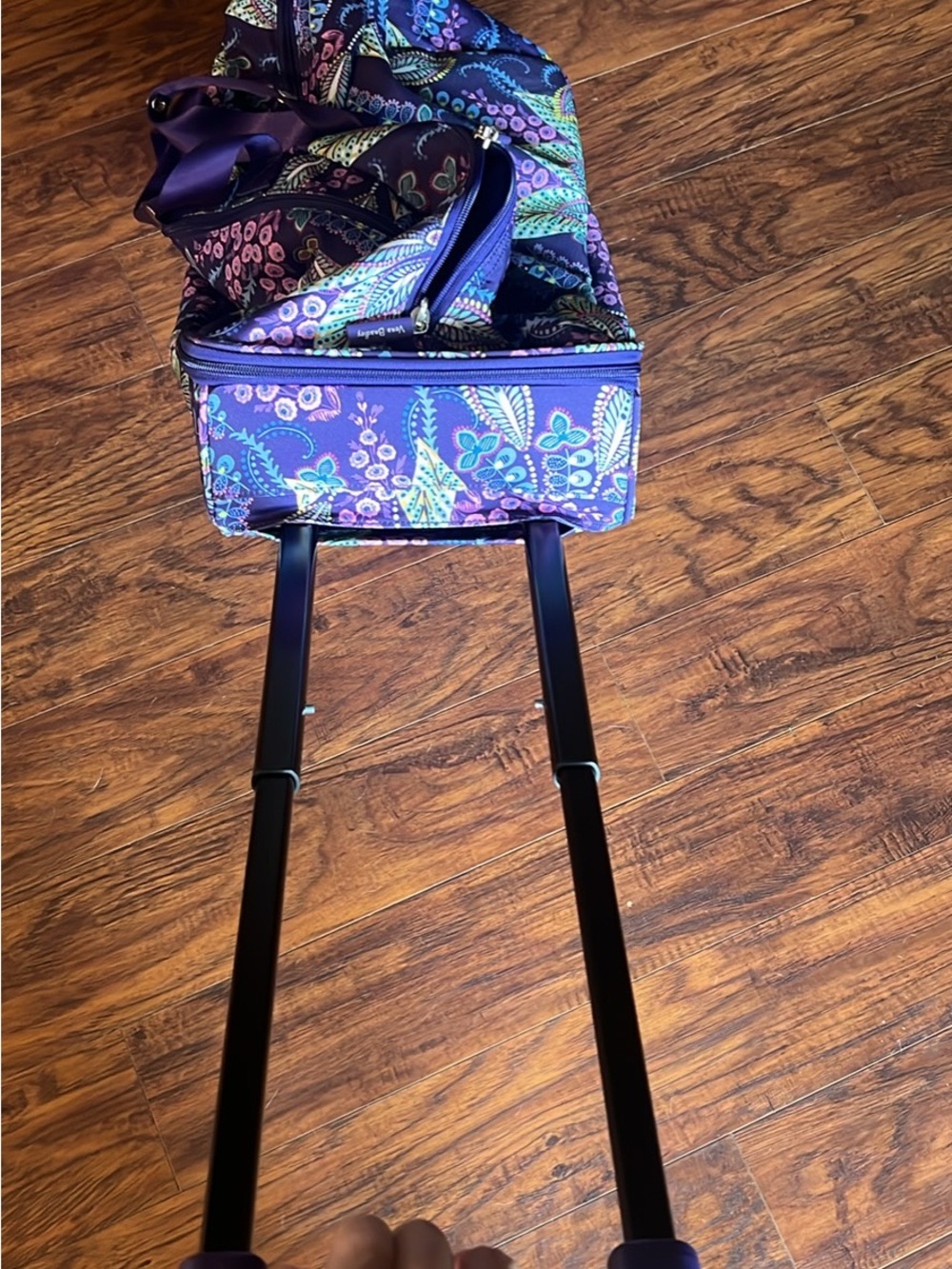 Vera Bradley Purple Paisley Floral Travel Bag - Picture 2 of 4
